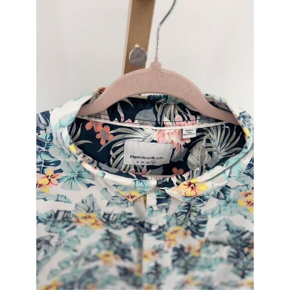 Paper Denim & Cloth Men’s Short Sleeve Floral Button Up Shirt Size 4XL - Picture 7 of 8